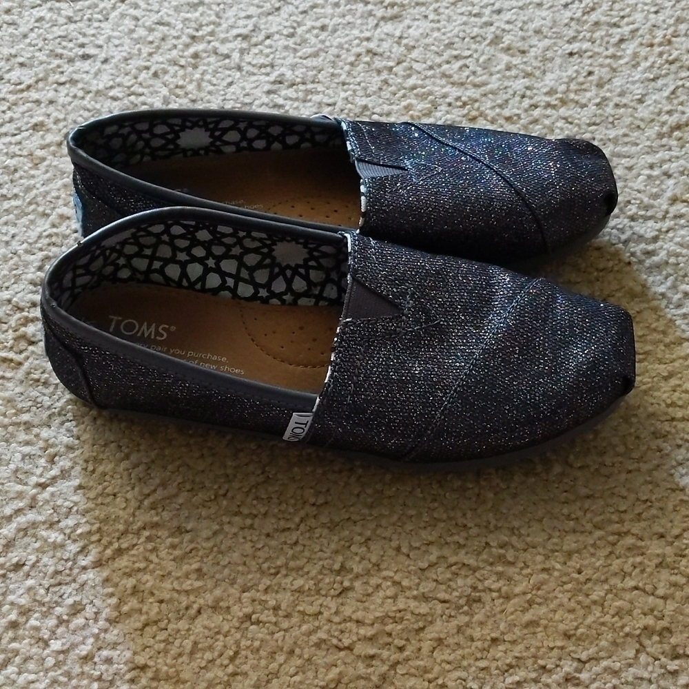 Toms Multicolor Shimmer Glitter Flats Size 5.5 - Picture 6 of 10